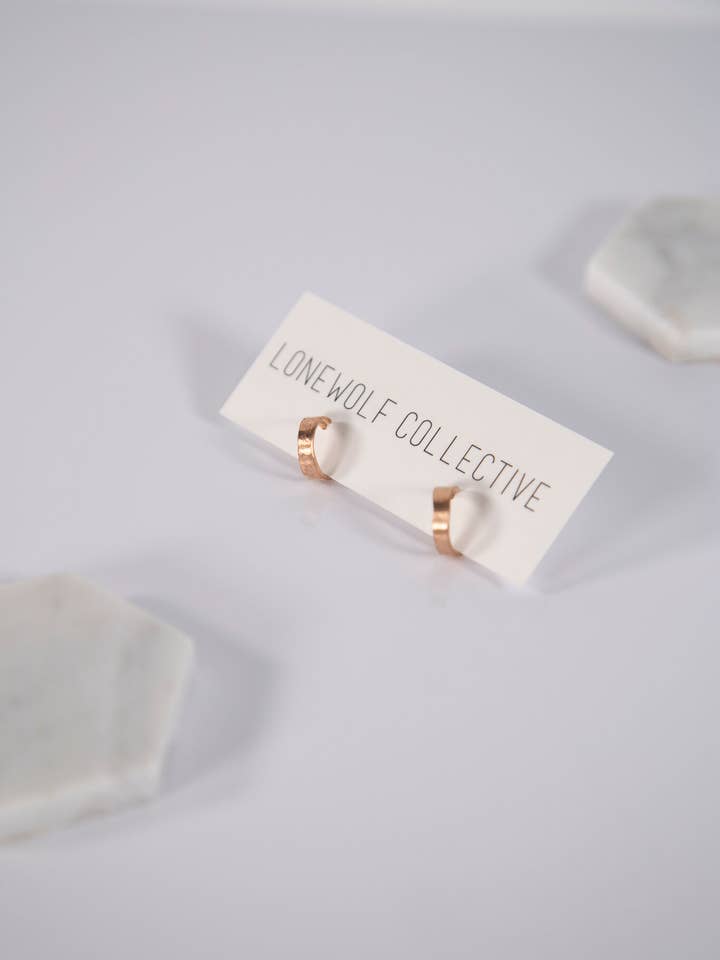 Fett återvunnet Hoops - Tiny - Guld för wholesale av Lonewolf Collective