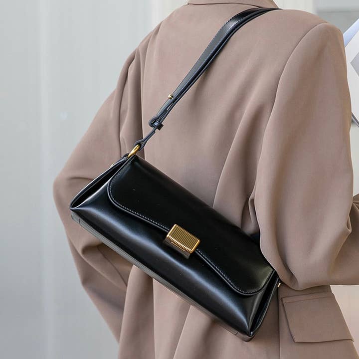 Sook Stainable – Engroshandel Skuldertaske – til kvinder – Ægte læder kuvert baguette taske10