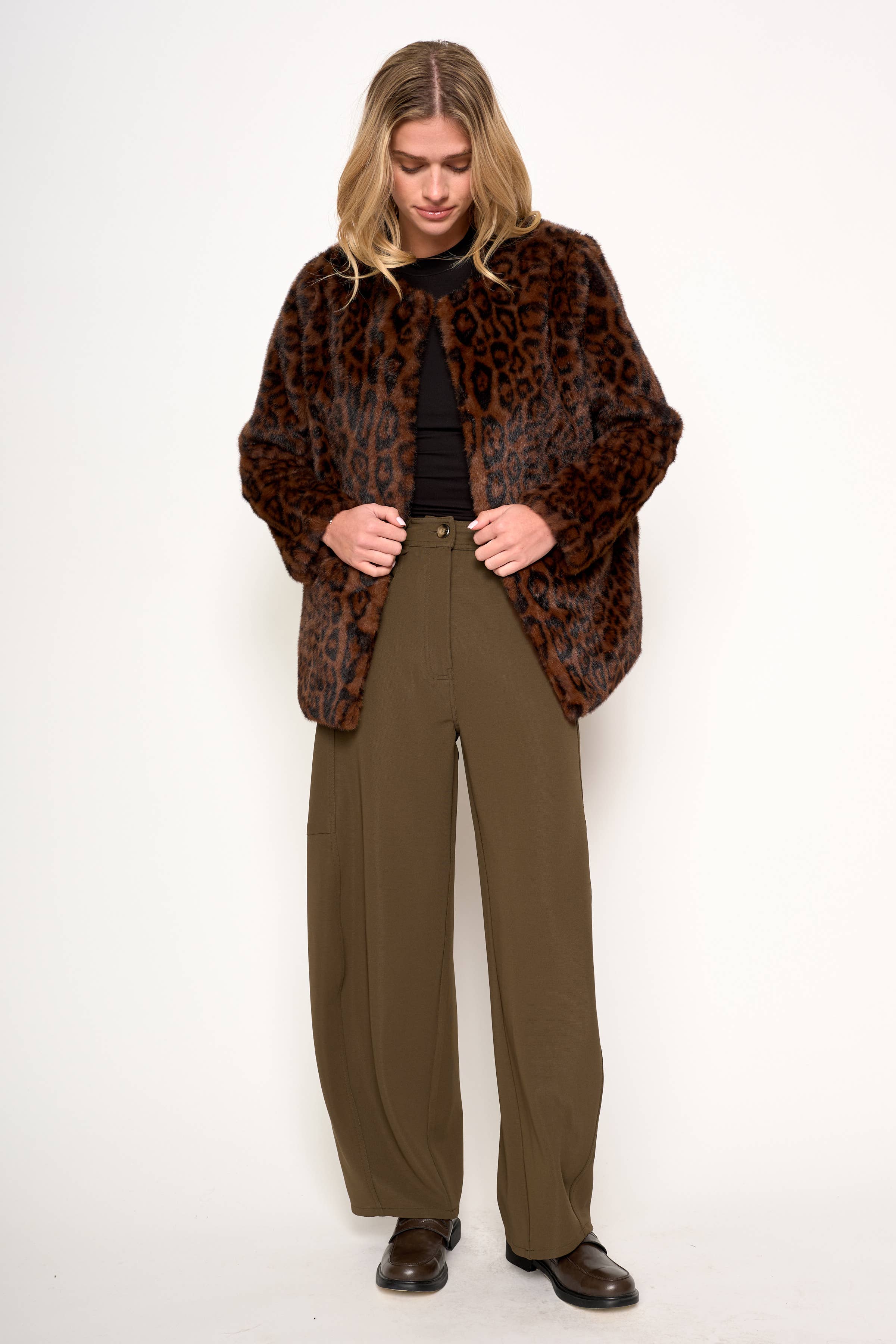 CLASSIC LEOPARD LUCIA COAT for wholesale on Faire3