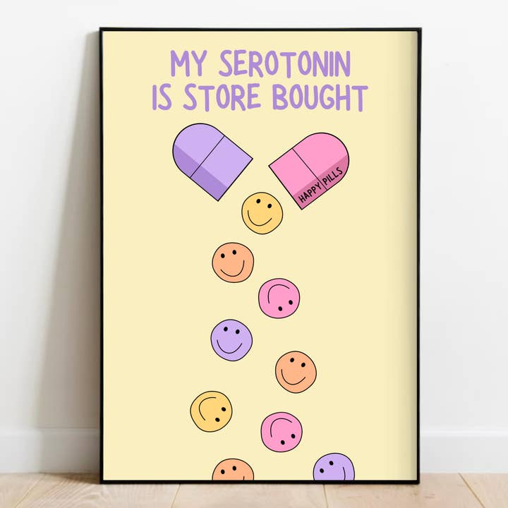 Store Bought Serotonin Print for wholesale by Olive Street Collective