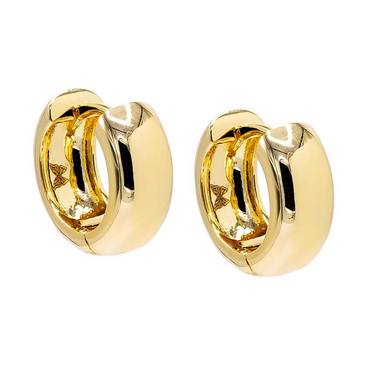 Wide Huggie Earring for wholesale by By Adina Eden