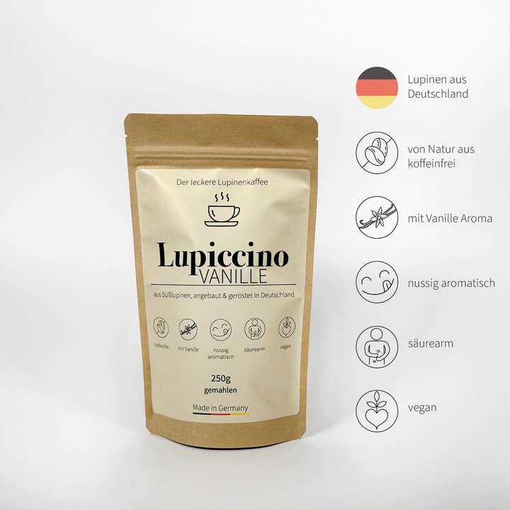 Lupiccino lupin coffee with guarana for wholesale by Lupiccino