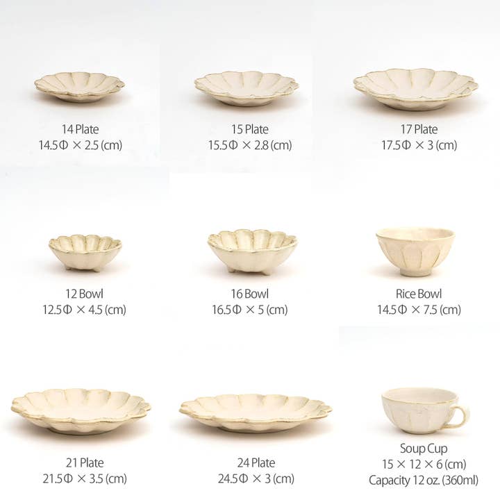 U PLUS INC - Wholesale Bowl - RINKA BOWL BY KANEKO KOHYO White Rinka Bowl Plate24