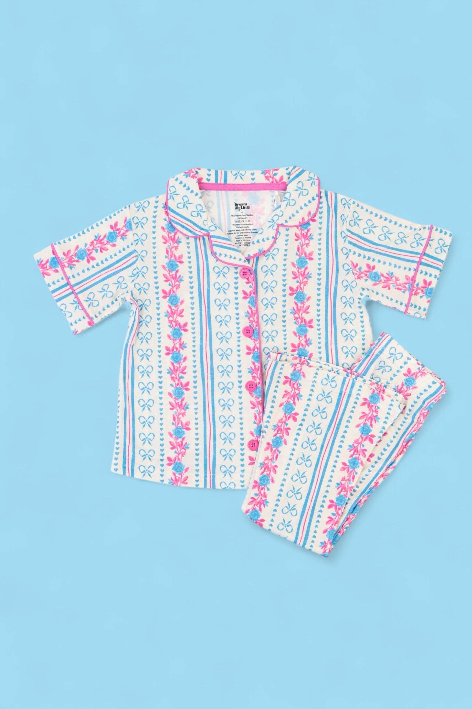 Dream Big Little Co. - Wholesale Sleepwear Set - Kids - PETITE POSIE DREAM GIRL'S FLARE SET1