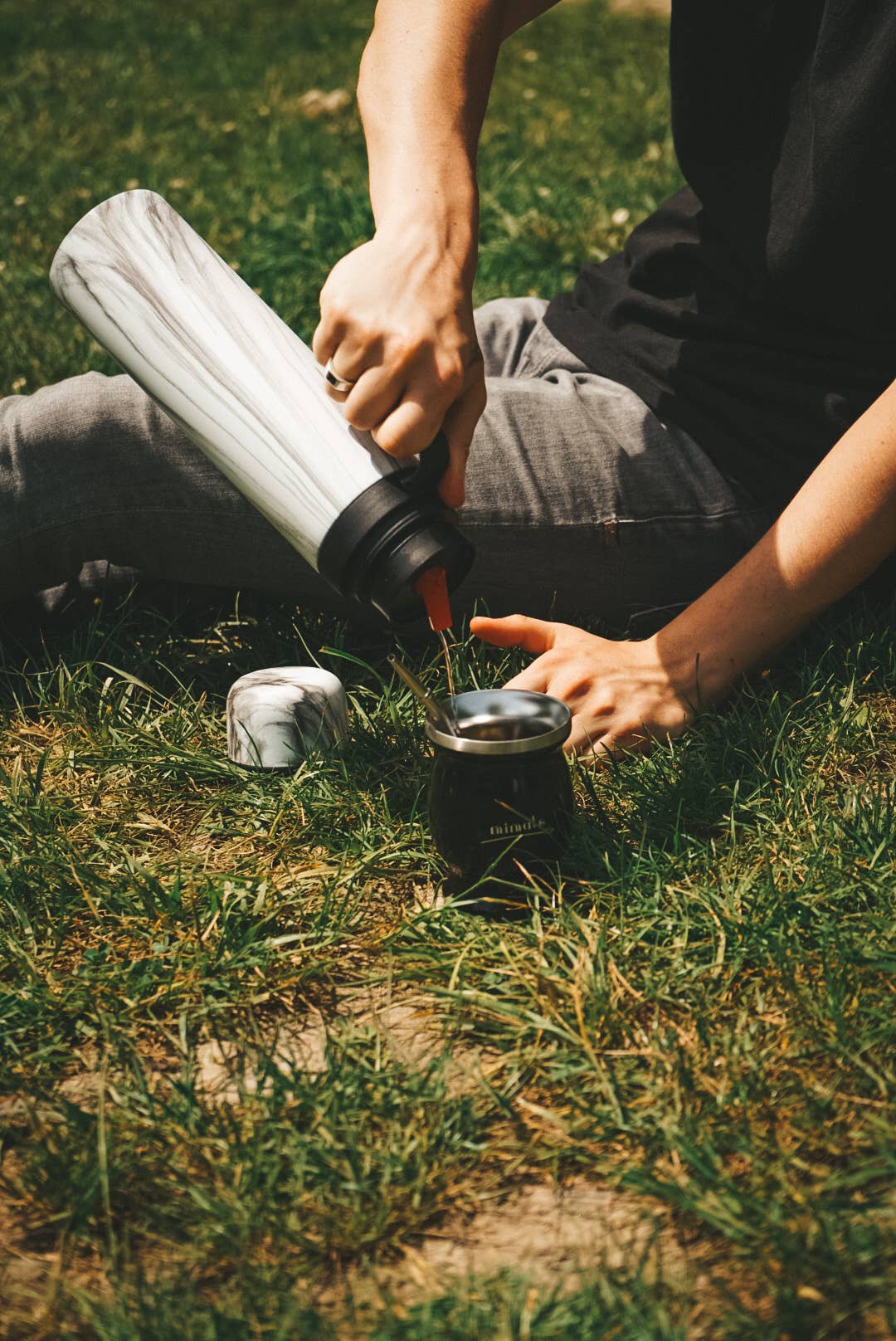 black Thermos with mate for wholesale on Faire1
