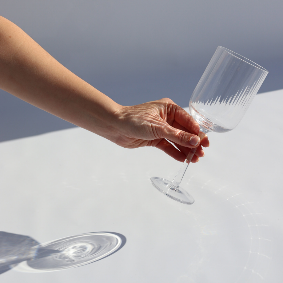 Sage & Cooper - Wholesale Wine Glass - Ivy Ribbed Wine Glass (s4)0