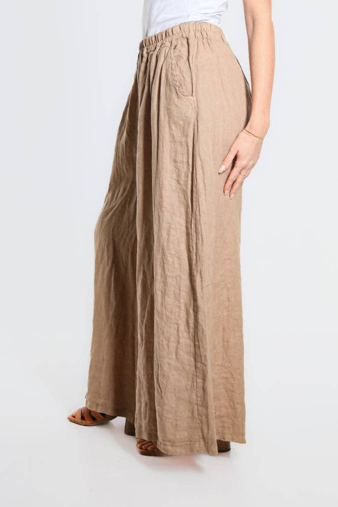 TINA Stephens Italy/Tees By Tina - Vente Pantalon – femme - Pantalon large en lin Angelena (PL187)18