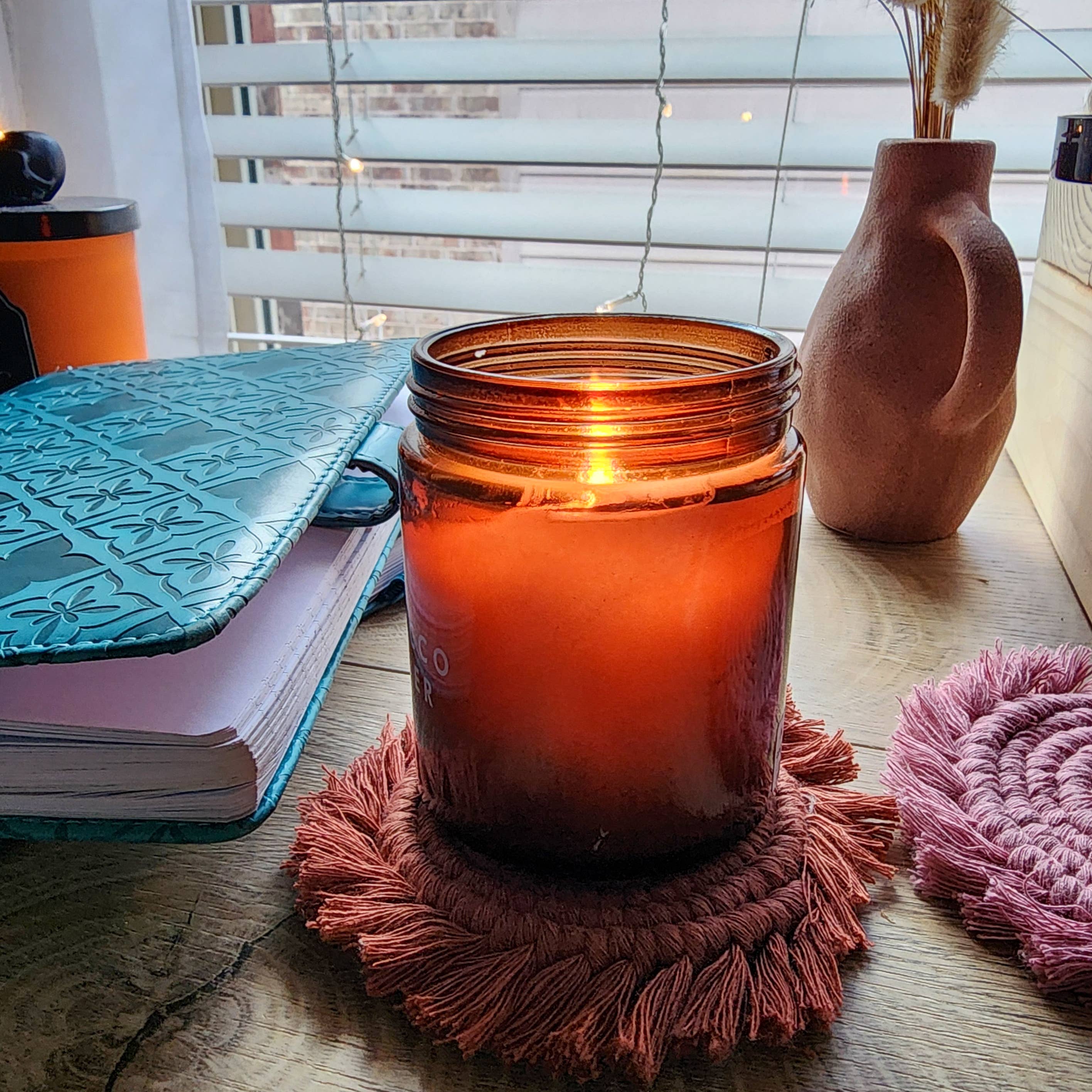 Handmade By Uruba - Wholesale Coasters - Macrame Boho Coasters, Handwoven round Cotton Coaster6