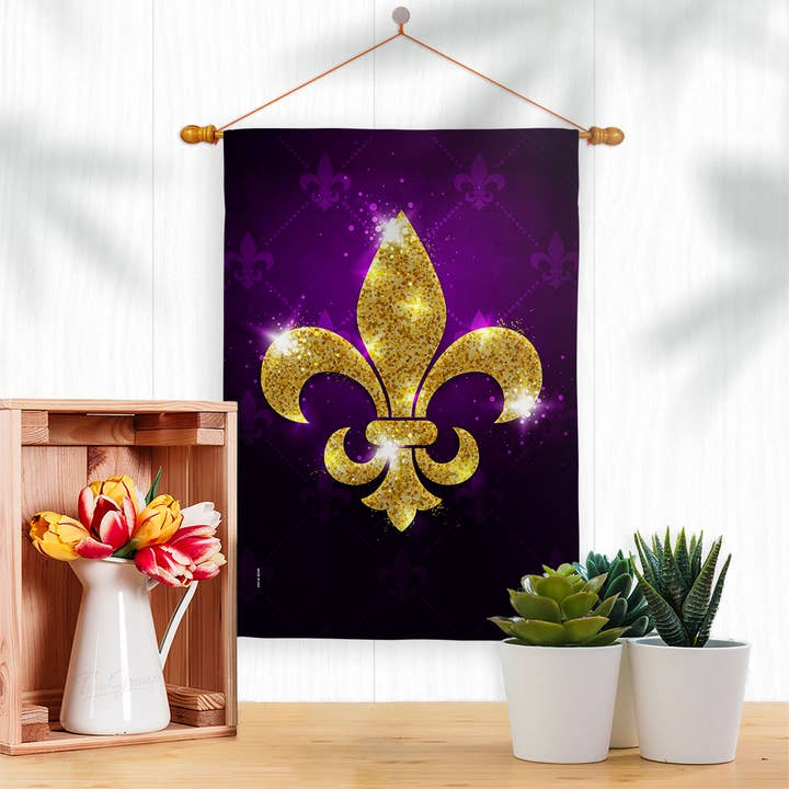 Two Group Flag Co - Wholesale Flag - Glowing Fleur de lis Country Living Lys Decor Flag2