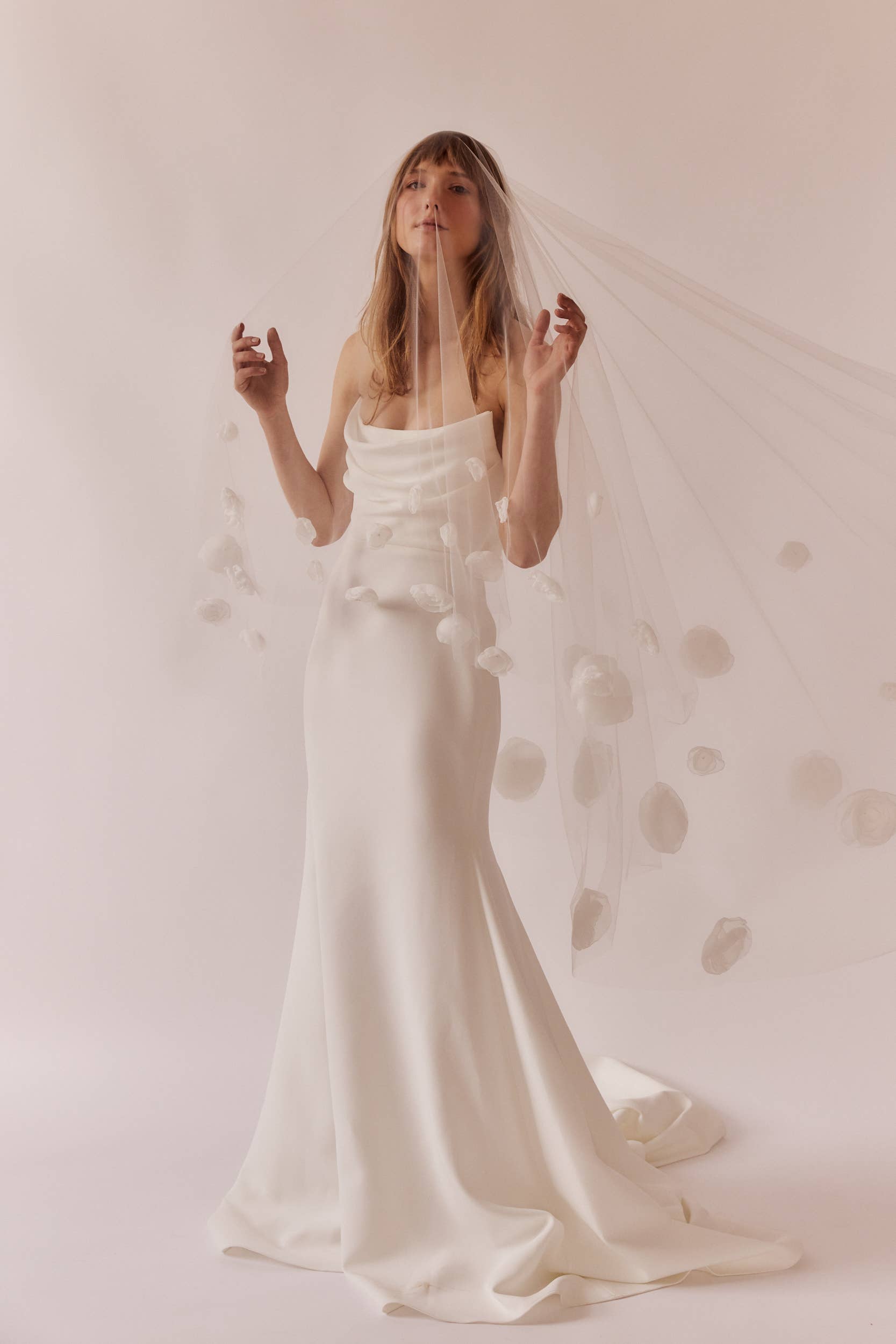 Dove Grey Accessories - Wholesale Veil - Women's - Jolene 3D Organza Floral Veil5