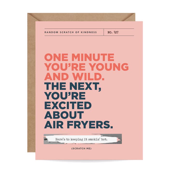 Scratch-off Card - Air Fryers - Friendship/Birthday for wholesale by Inklings Paperie