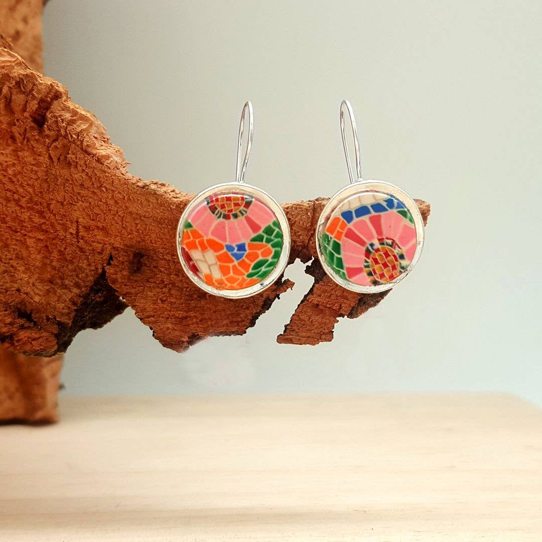 PASTACUITA – wholesale Hängande örhängen – Modernistiska runda örhängen med hake, i Barcelona-stil8