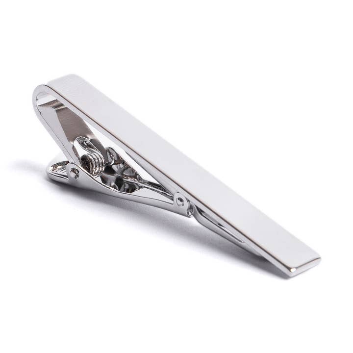 Silver Tie Clip - Chrome Finish for wholesale by Groomsman Gear