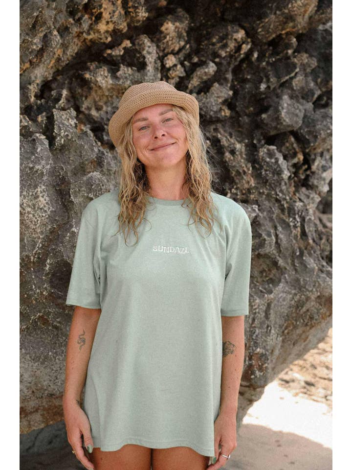 REMOVED BRAND - Wholesale Screen Printed T-Shirt - Women's - Mermaid Tee Sage Green6