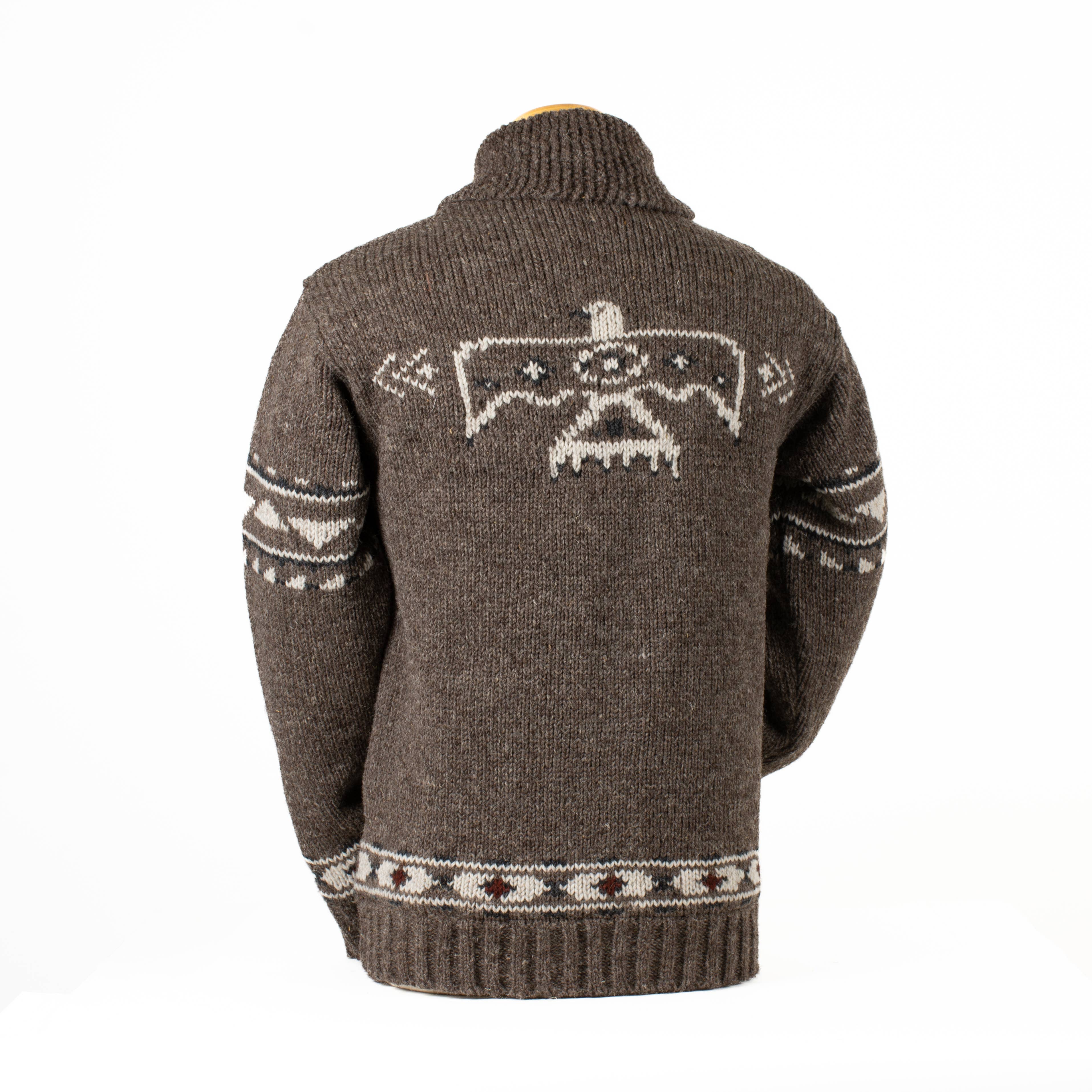 Lost Horizons Knitwear – Ships from USA - Vente Pull en maille – homme - Veste-pull Aigle avec motif Thunderbird5