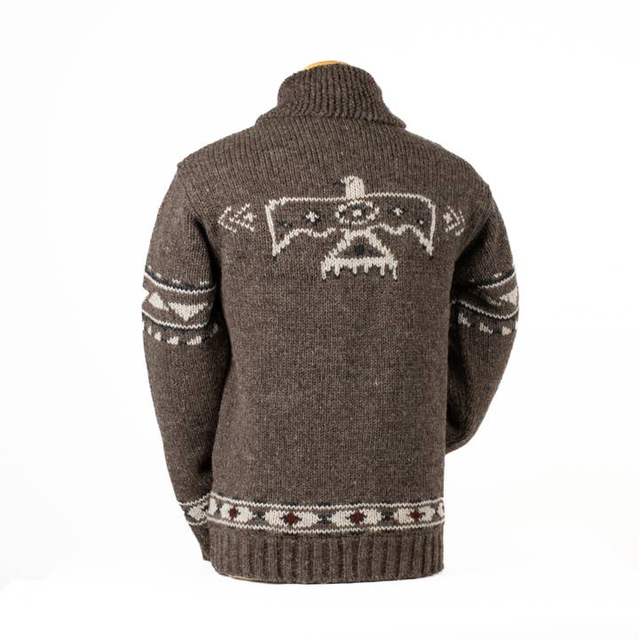 Lost Horizons Knitwear – Ships from USA - Vente Pull en maille – homme - Veste-pull Aigle avec motif Thunderbird5