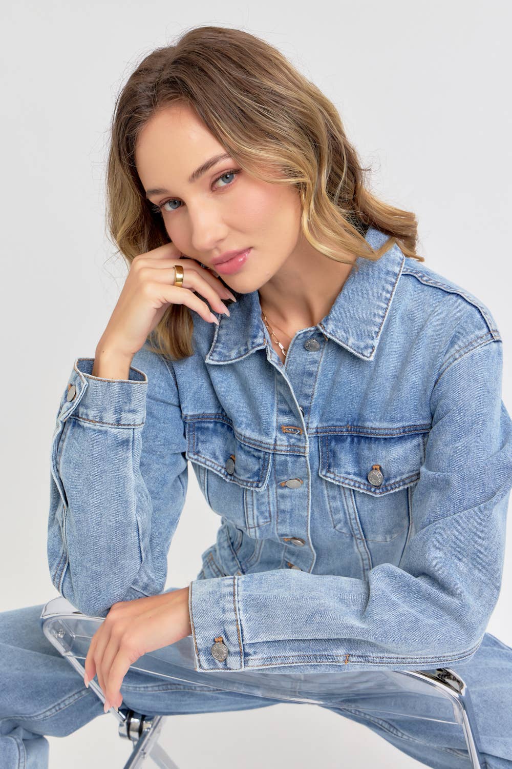 TIMELESS DENIM JUMPSUIT  for wholesale on Faire10