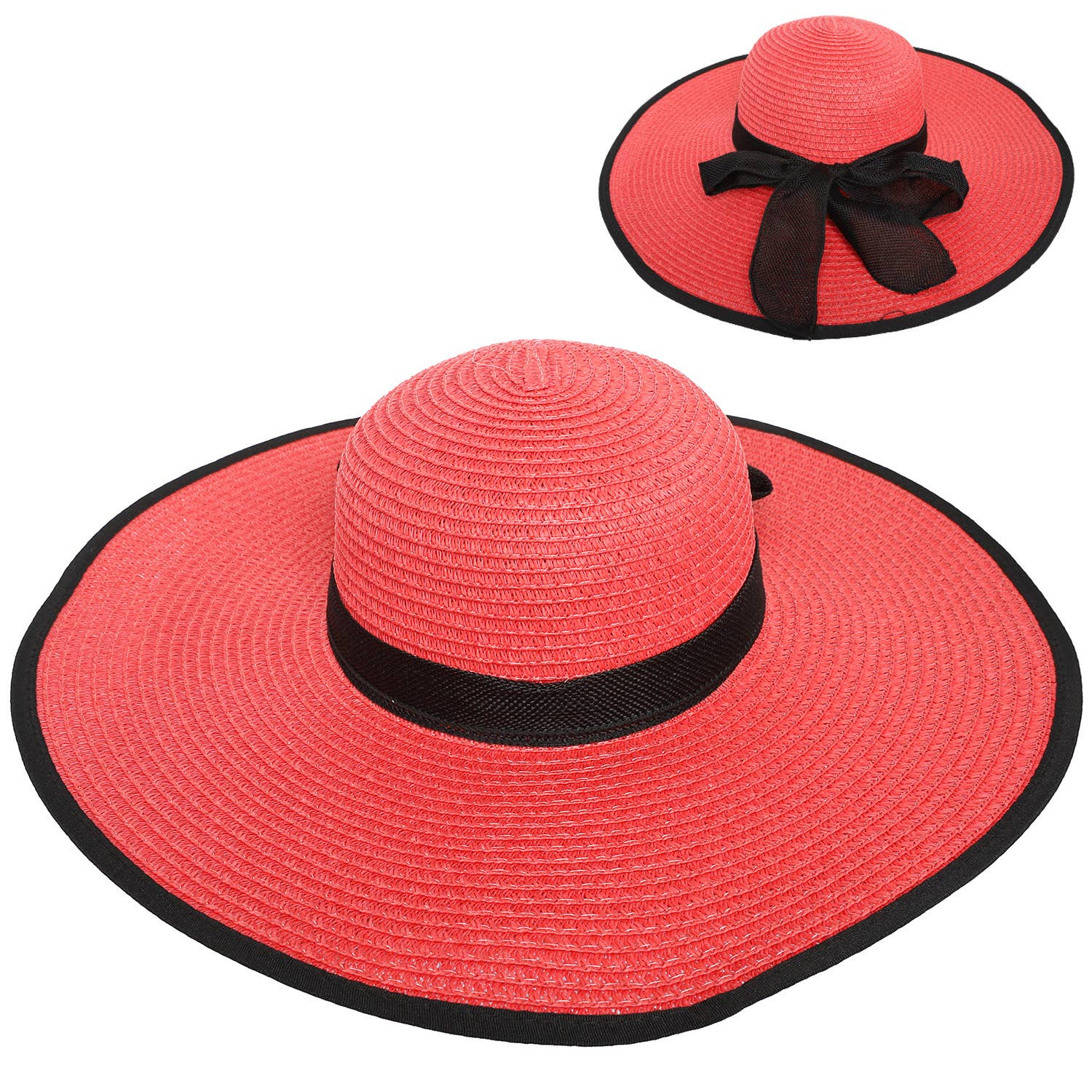 SP Sophia Collection - Wholesale Straw Hat - Women's - Floppy Oversized Wide Brim Straw Woven Sun Hat 2