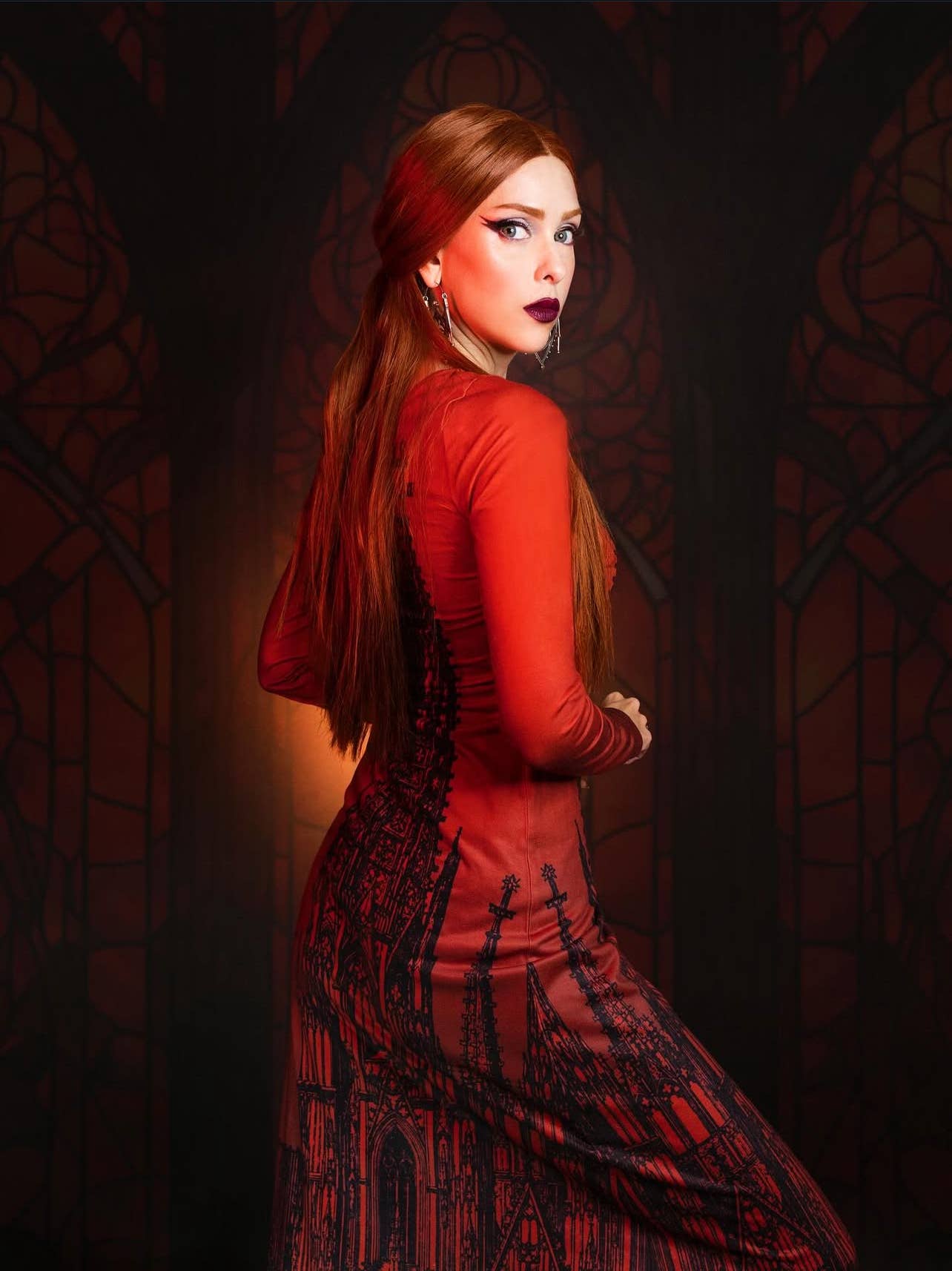 Witchwood Bags - Vente Robe – femme - Elspeth - Robe Maxi Confortable Cathédrale - PRÊTE À EXPÉDIER1