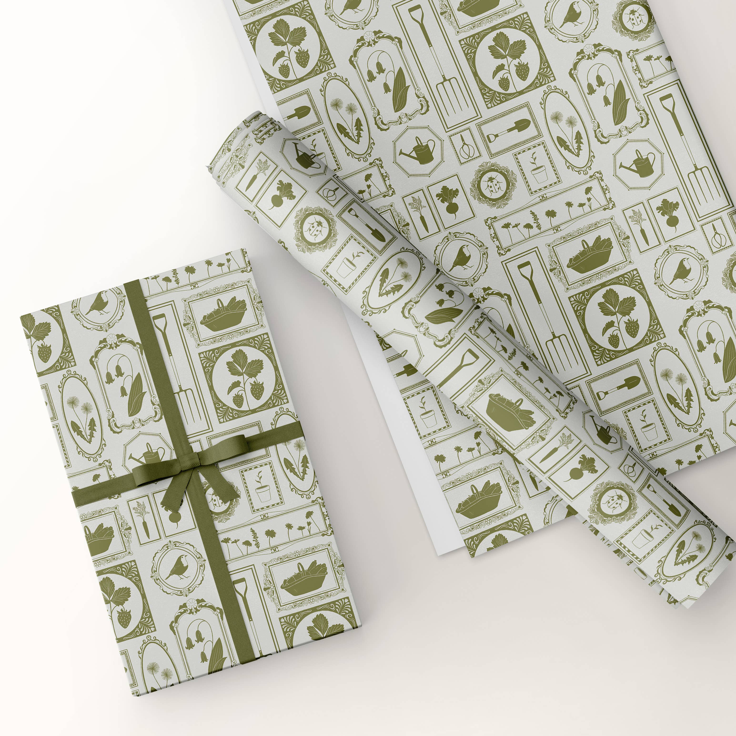 Lione & Sheikh - Wholesale Flat Wrap - Gardening Frames - Illustrated Gift Wrap 0