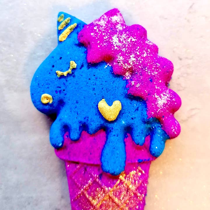 Unique creations soap company - Wholesale Bath Bomb/Fizz - UNICORN ICE CREAM bath bomb