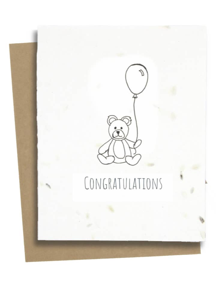 Carte de félicitations pour la fête prénatale pour la vente par Greet n' Grow Plantable Cards