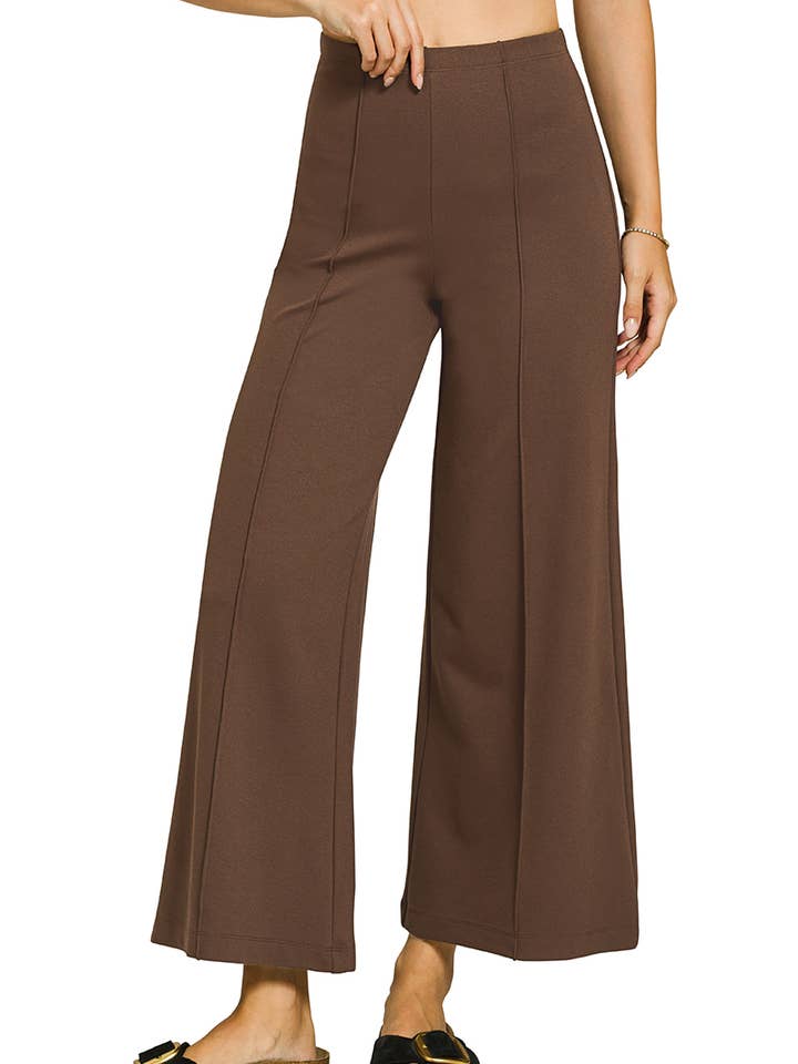 ....0925 Pantaloni a Gamba Larga con Elastico in Vita e Pieghe Pesante Ponte SI-2883 per la vendita all'ingrosso da parte di 42POPS