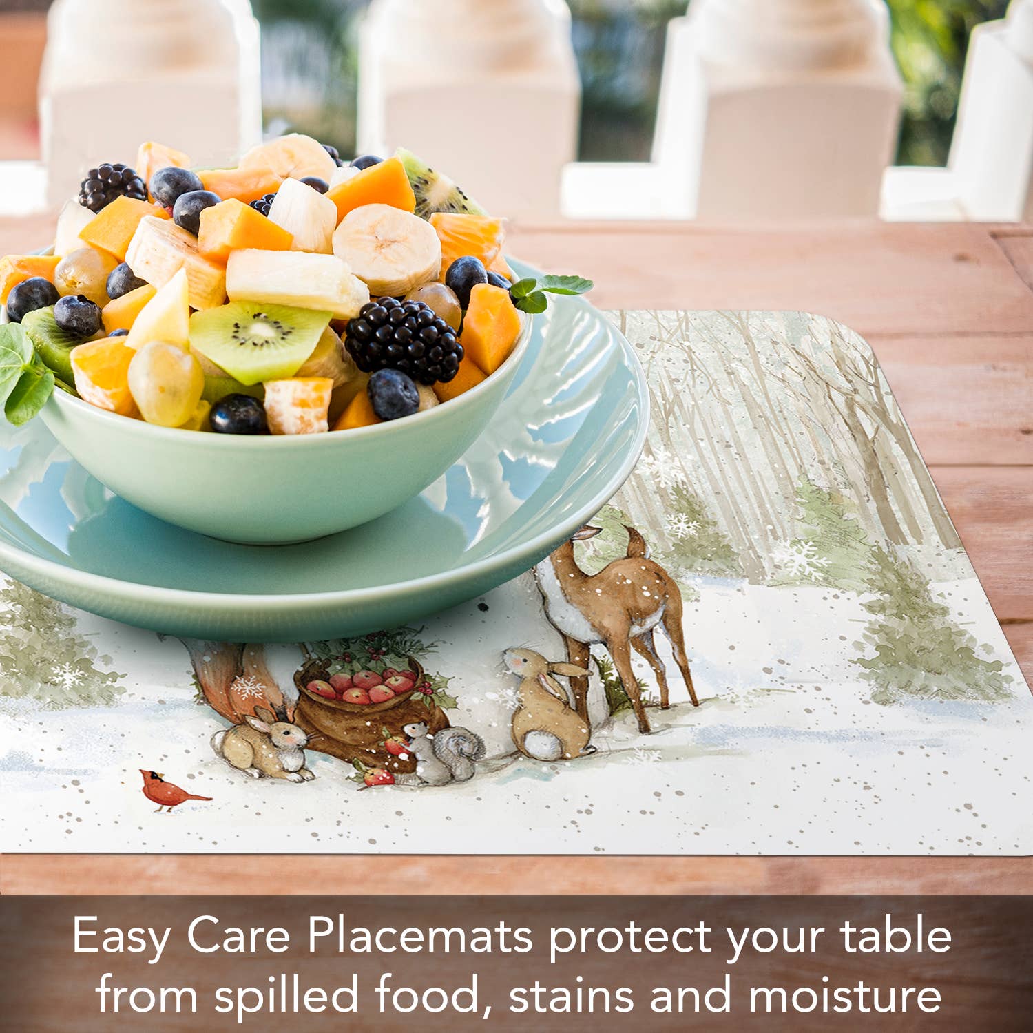 CounterArt/Highland Home/Thirstystone - Wholesale Placemat - Winter Forest Reversible Rectangular Plastic Placemat2