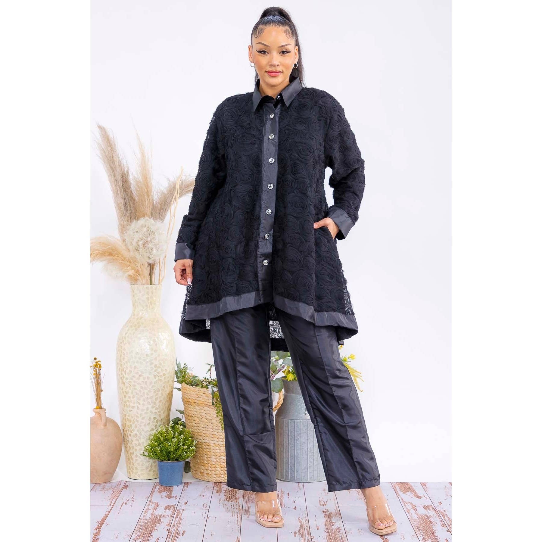 DORCAS - Wholesale Top & Pant Set (NOT Loungewear) - Women's - Plus Size Two Piece Tunic Top and Pant Set9