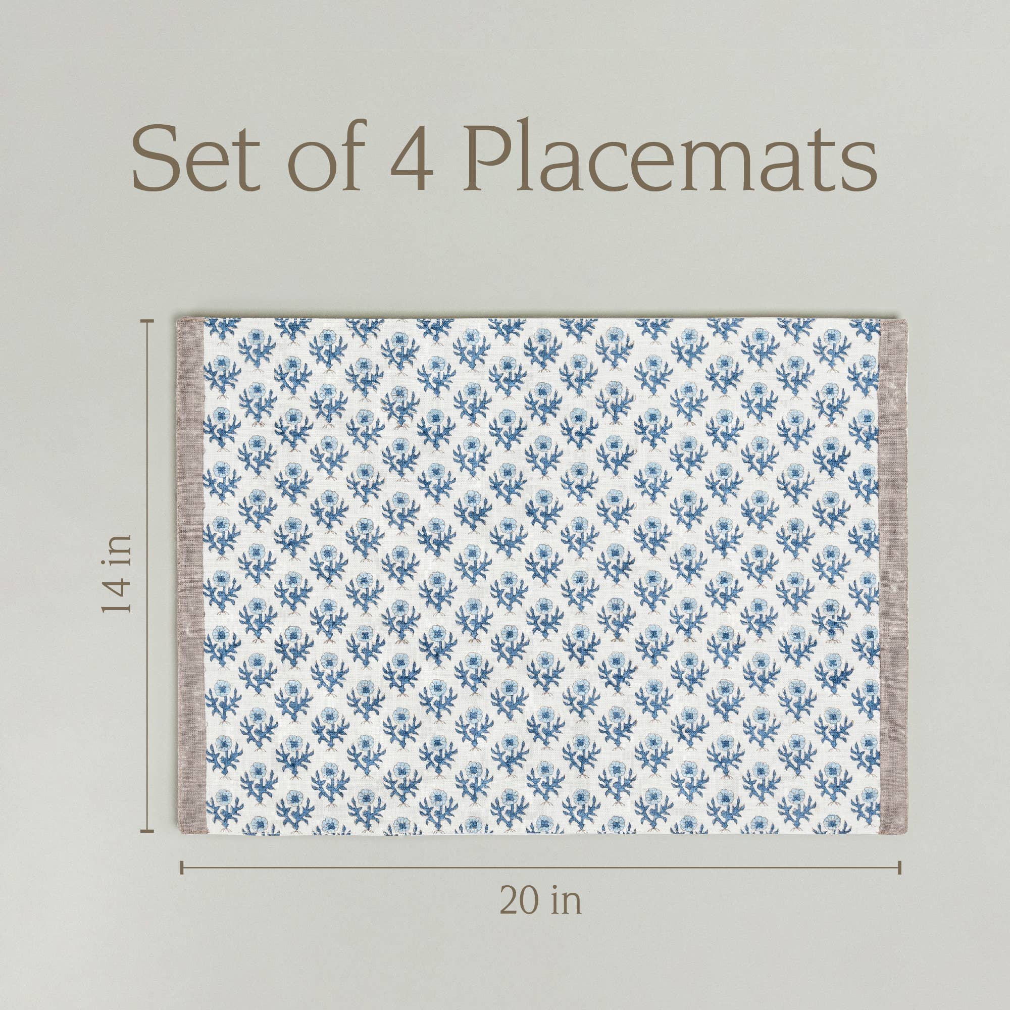 over&back - Wholesale Placemat - Artisan Hand-Blocked Placemats – 100% Cotton – Set of 430