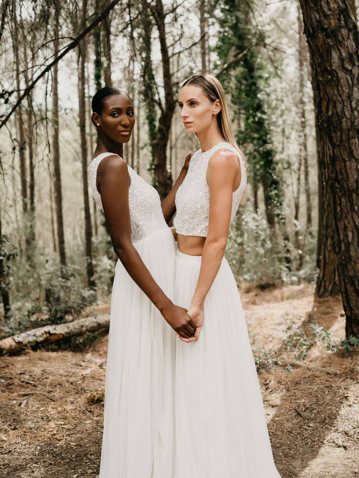 WHITE INES MAXI SKIRT CREAM for wholesale on Faire2