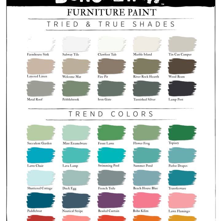 Bungalow 47 Furniture Paint - Wholesale Paint Set - Terracotta Tile chalk and clay Furniture Paint