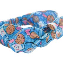 Bandeau à nœud haut pour filles Cookies and Milk pour la vente par The Enchanted Magnolia