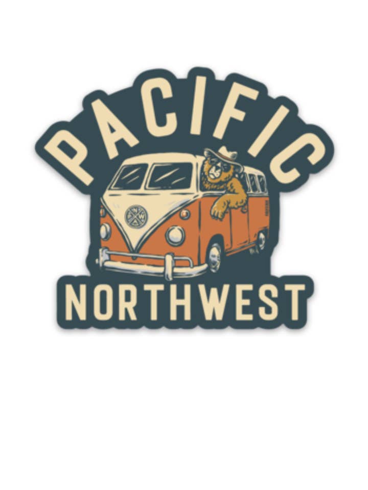 Bear Bus Sticker for wholesale by Northwest Vibes Supply Co.