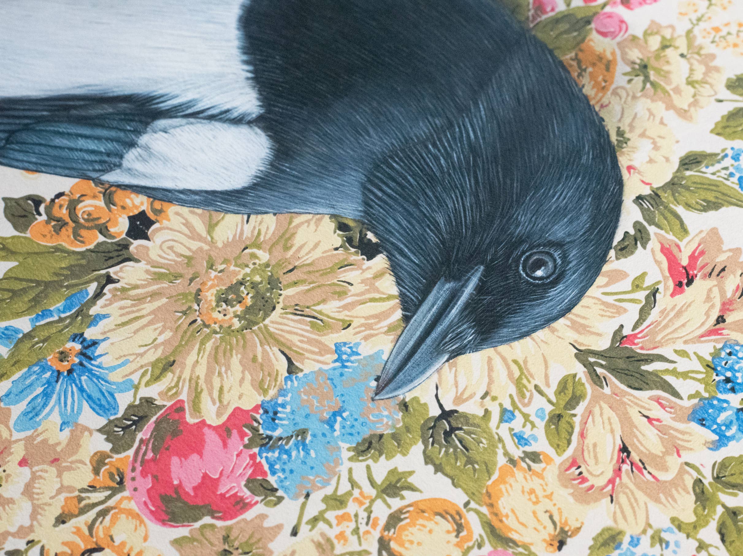 Emily Uchytil – Engroshandel Kunsttryk – Magpie - Kunsttryk - Fugleillustration1