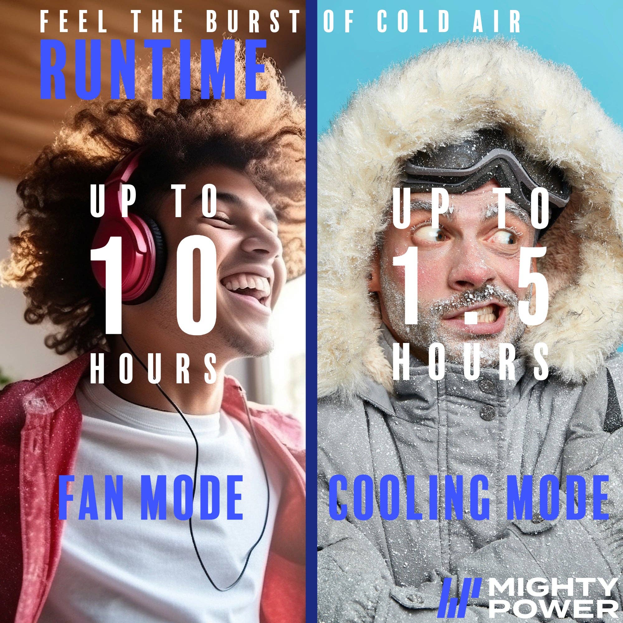 ShopBobbys - Wholesale Handheld Electric Fan - MIGHTY POWER Rechargeable AC Ultra Cooling Handheld Fan, White, 6.5 Inches2