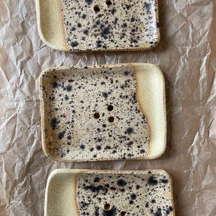Spring + Vine - Wholesale Bath Soap Dish - Soap Dish 〰️ Handmade Pottery 〰️ Ceramic 〰️ Sandstone1