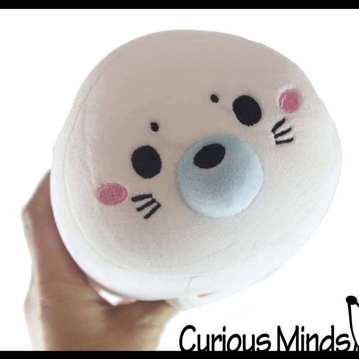 Curious Minds Toys - Wholesale Stuffed/Plush Toy - Kids & Baby - Chubby Plush Harp Seal Stuffed Animal Toy - Soft Squishy Rol