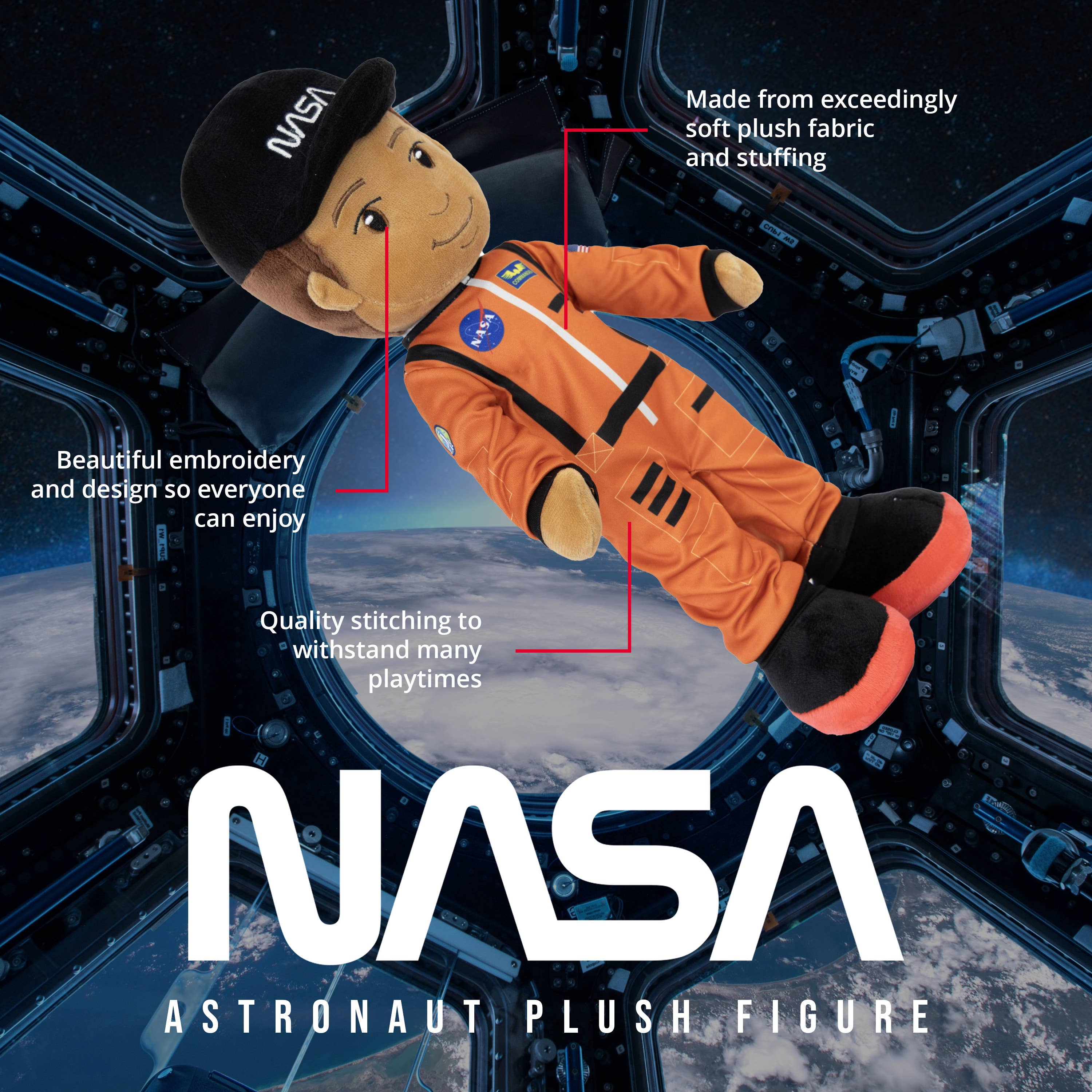 OrangeOnions - Wholesale Stuffed/Plush Toy - Kids & Baby - NASA Astronaut Ollie 14" Stuffed Plush Figure 1