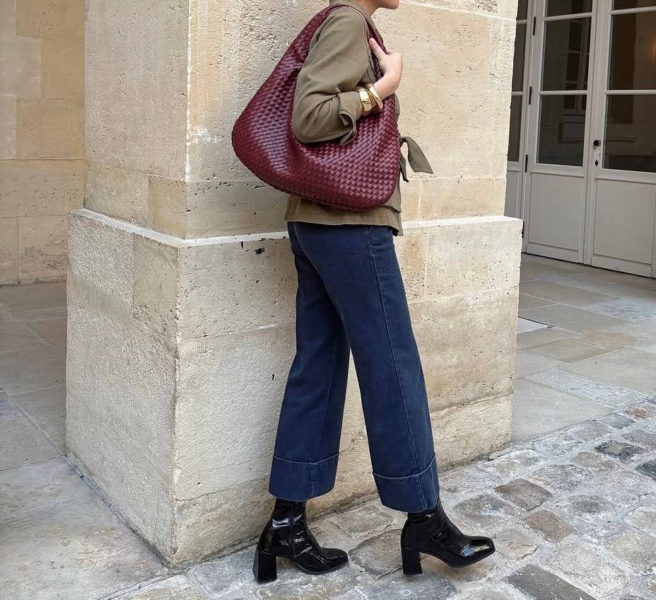 Sook Stainable - Wholesale Shoulder Bag - Women's - Big Size Vegan Leather Woven Tote Shoulder Bag14