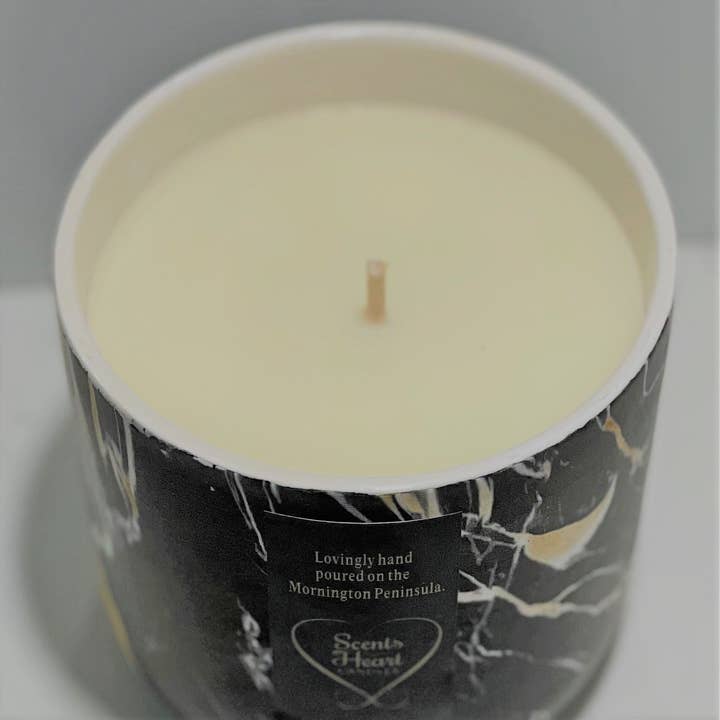Scents From The Heart Candles - Wholesale Jar/Filled Candle - Sandalwood Lime Large Marble Candle 450g2