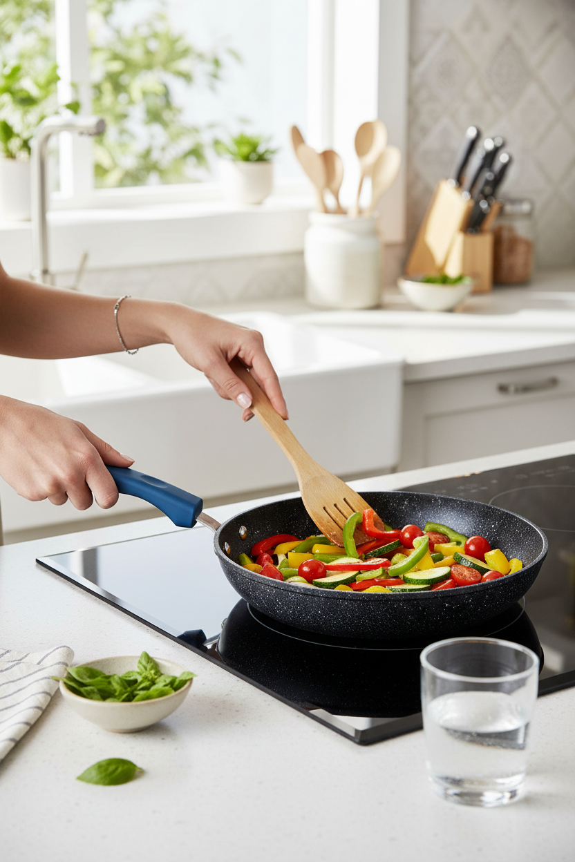 Kadra Kitchenware - Wholesale Pan - Millvado Rainbow Non Stick Frypan with Soft Grip Handle1