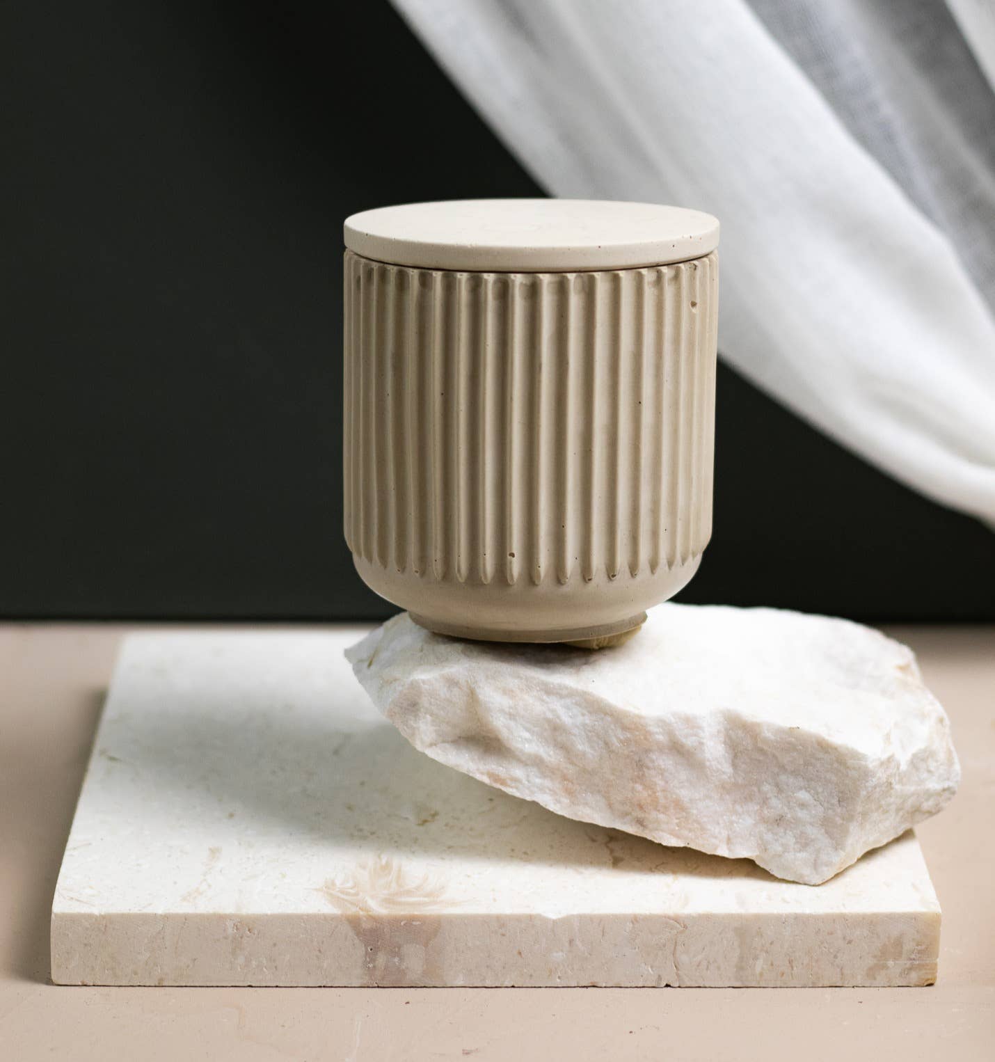 Casa Sanctum - Wholesale Jar/Filled Candle - Concrete Candle0