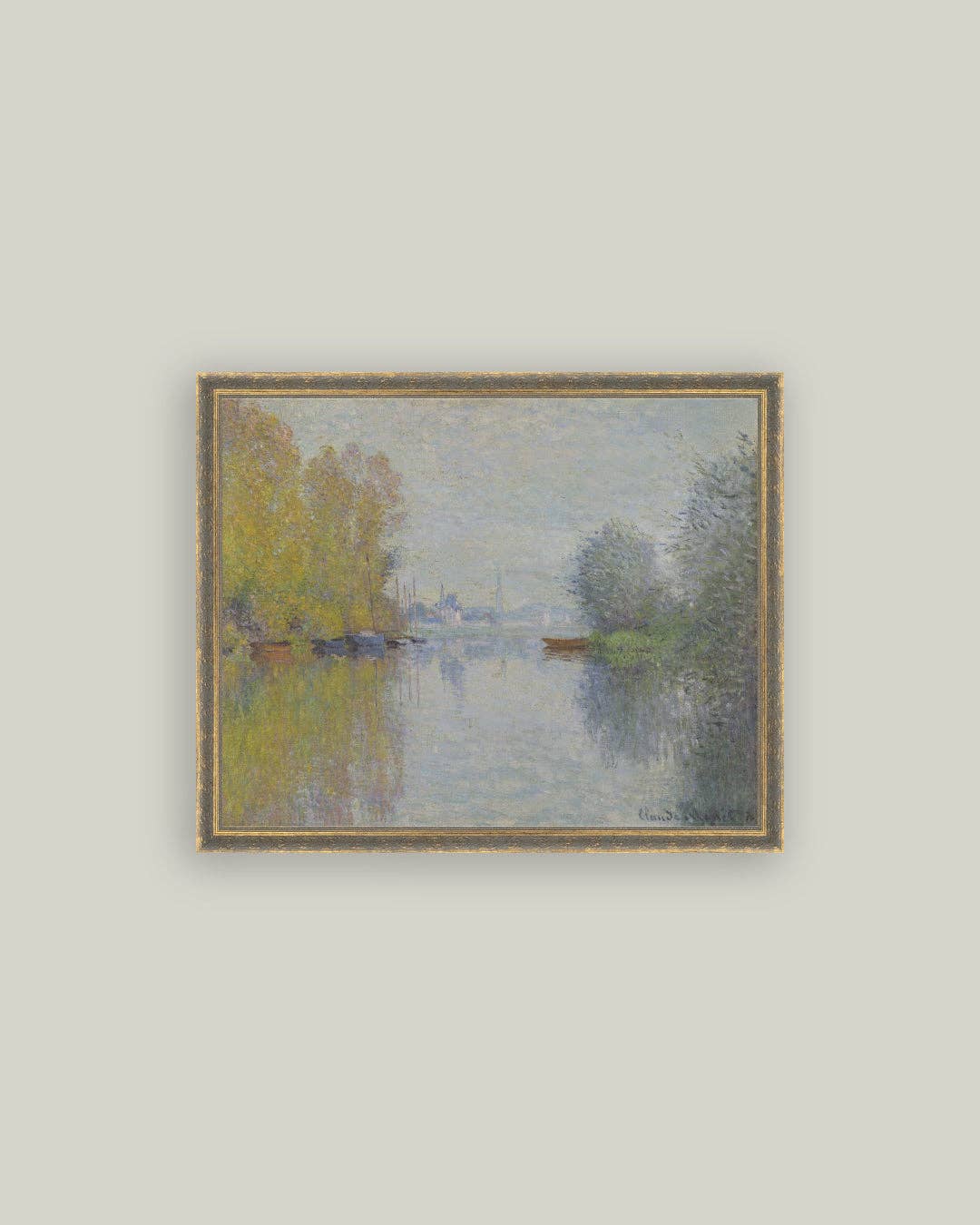 Petal Lane Home - Wholesale Art Print - Autumn on the Seine Framed Antique Art4