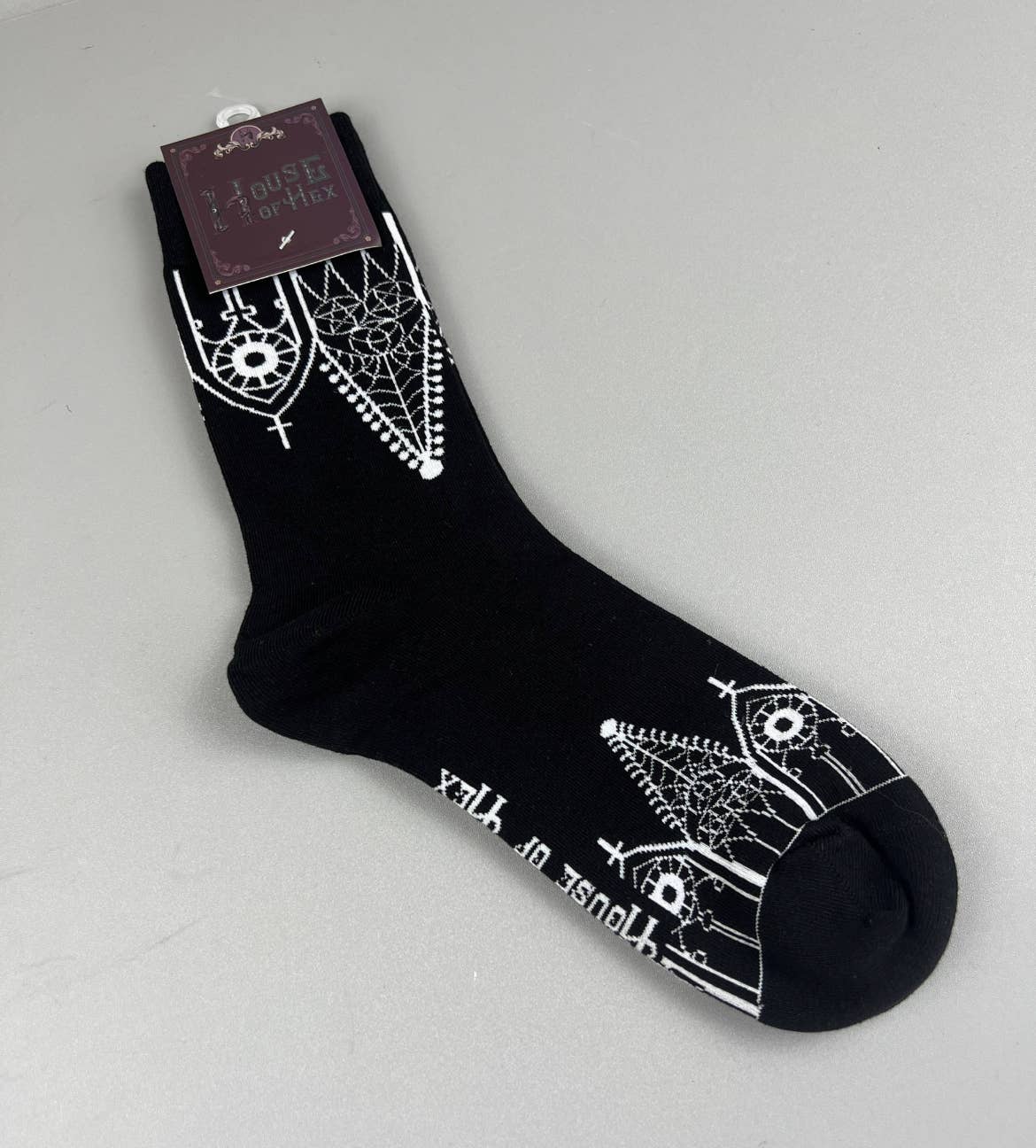 House of Hex - Wholesale Socks - Women's - Gothic Gables Socks | witch | goth | cathedral | dark5