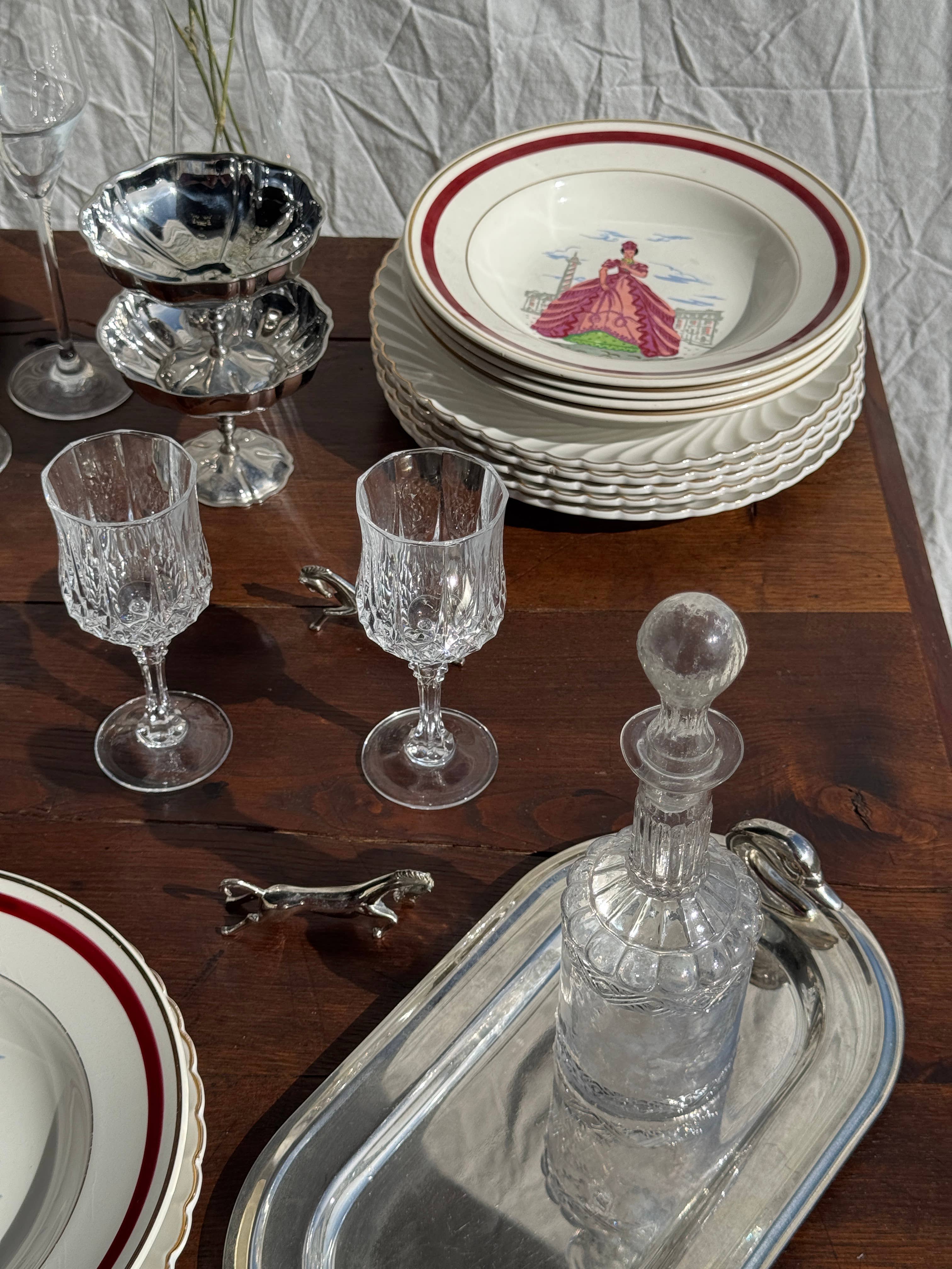 Office Objets - Wholesale Dinner Plate - Set of 6 Ile de France deep plates D22.54