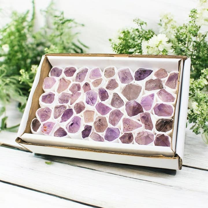 Earths Elements Wholesale - Vente Pierre et cristal de spiritualité - Pointe d'Améthyste Plate