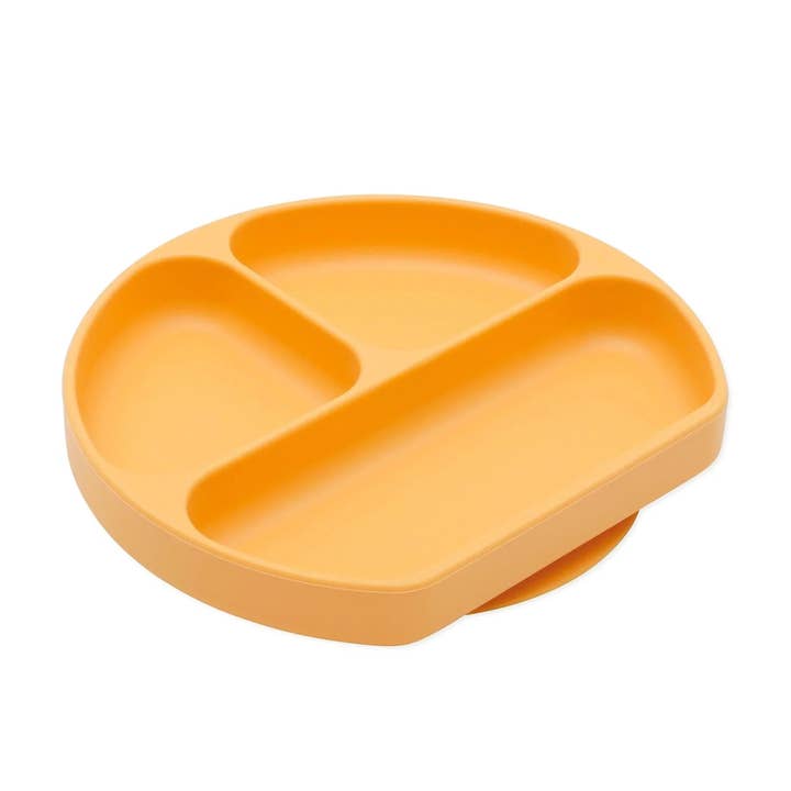 Plat à poignée en silicone : Tangerine pour la vente par Bumkins
