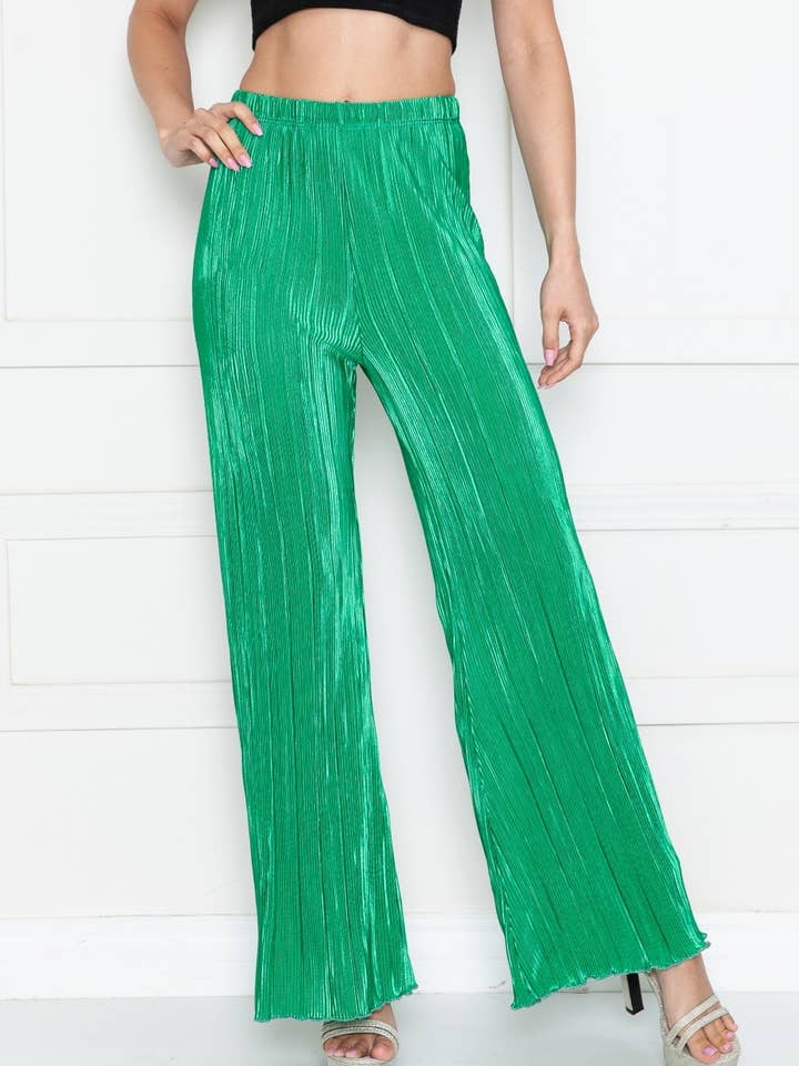 Plissé pleats pants for wholesale by aa24