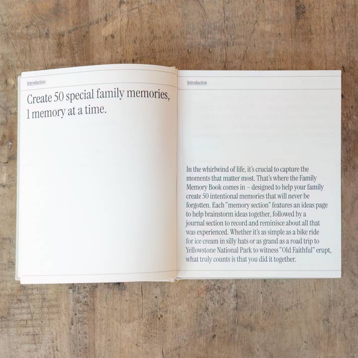 Jenessa Wait - Wholesale Journal/Diary - Family Memory Book: 50 memories made together6